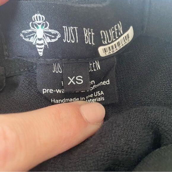 Just Bee Queen Tulum Skirt Black Linen Asymmetrical Boho Beach XS - Picture 12 of 13